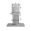 SERIE PIED DE POTEAU AVEC PLATINE TYPE SERIE PIED DE POTEAU AVEC PLATINE TYPE
