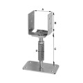 SERIE PIED DE POTEAU REGLABLE AVEC PLATINE TYPE SERIE PIED DE POTEAU REGLABLE AVEC PLATINE TYPE