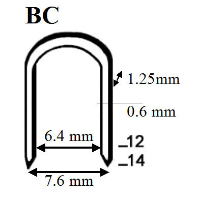 Agrafes BC 14-12 mm