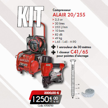 kit-cloueur-c41/65-compresseur-enrouleur Clicfixation | kit-cloueur-c41/65-compresseur-enrouleur