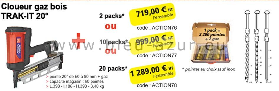 Offre spéciale Cloueur Gaz Bois TRAK-IT 20° - Fiche technique Offre spéciale Cloueur Gaz Bois TRAK-IT 20° - Fiche technique