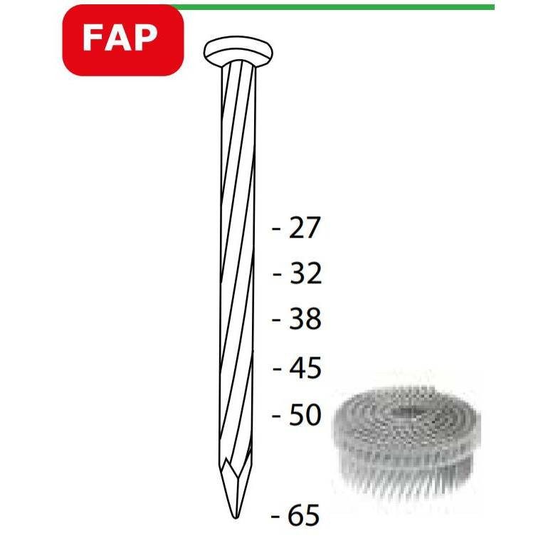 Pointes en rouleaux FAP 16° liaison plastique