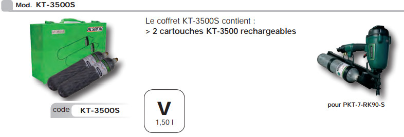 Coffret 2 cartouches KT-3500 pour PKT-7-RK90-S