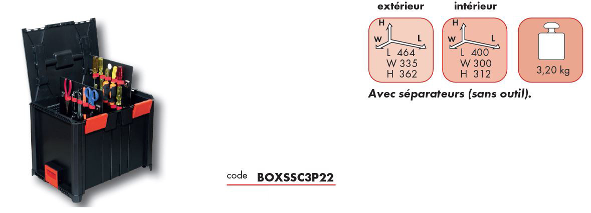 Coffret BoxOnBox 3+ avec sép.